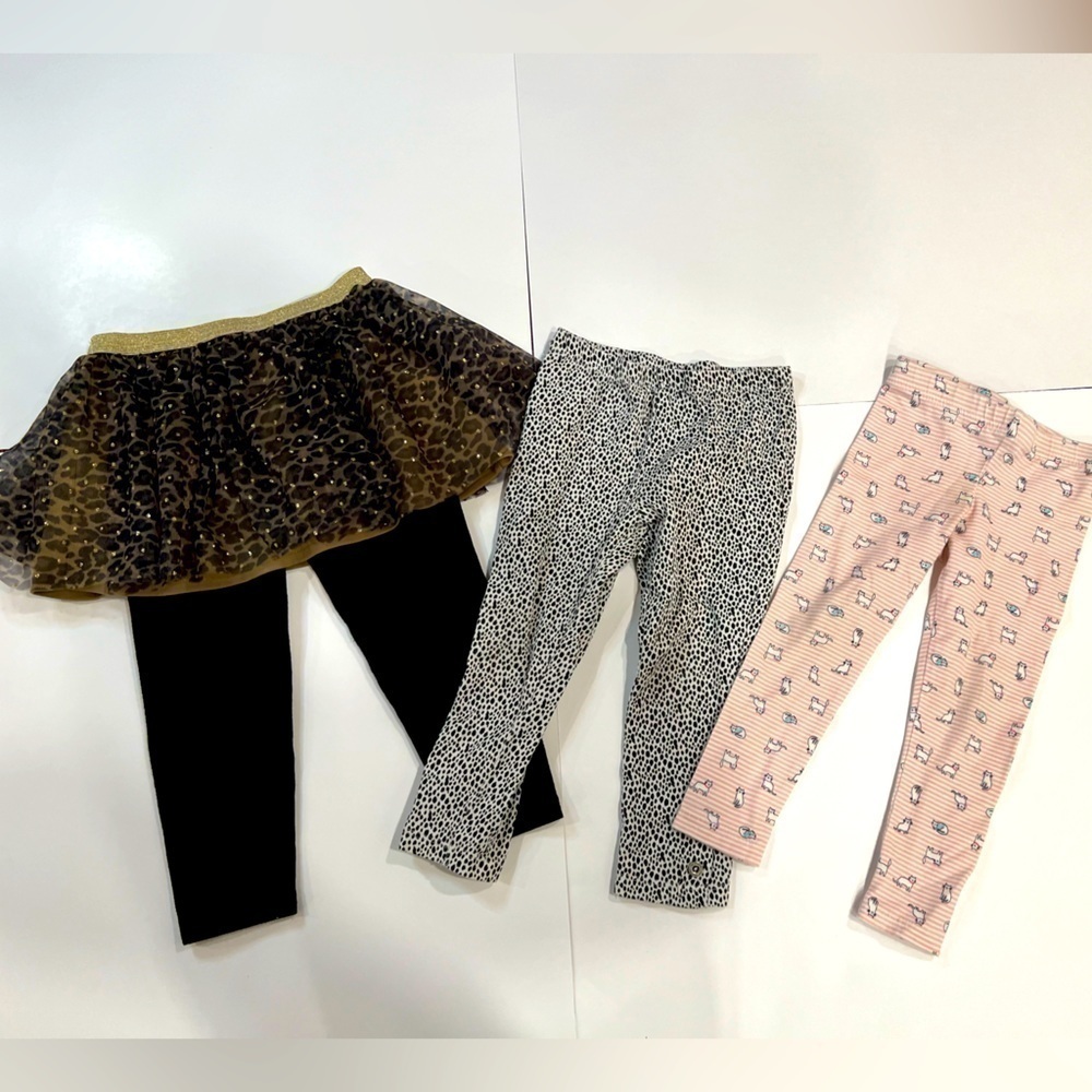 Bundle of 3 Pairs of Girls Leggings Size 3T